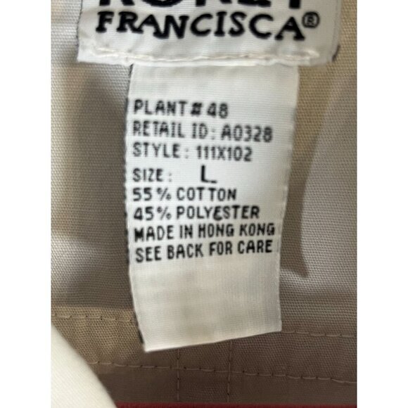 Koret Francisca Floral Jacket L White Full Zip Embroidery Checks Retro Classic - Picture 13 of 14